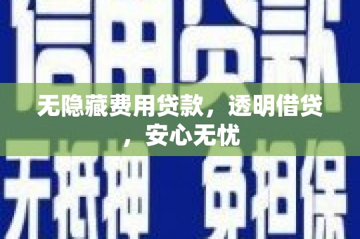 康县无隐藏费用贷款，透明借贷，安心无忧