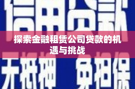 房县探索金融租赁公司贷款的机遇与挑战