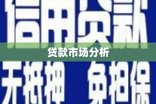 文圣贷款市场分析