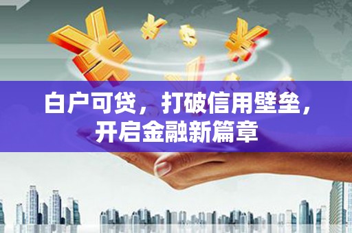 叙永白户可贷，打破信用壁垒，开启金融新篇章