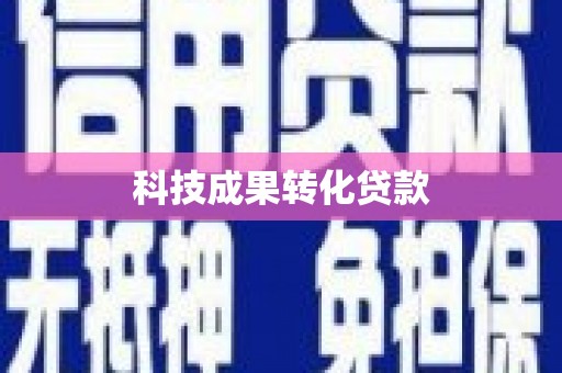 丰县科技成果转化贷款