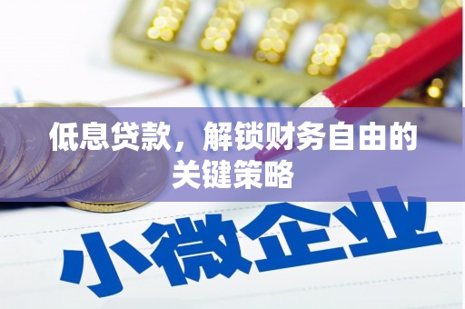 龙湾低息贷款，解锁财务自由的关键策略