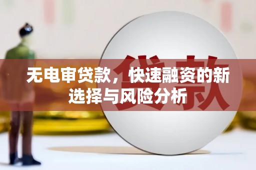 大甲无电审贷款，快速融资的新选择与风险分析