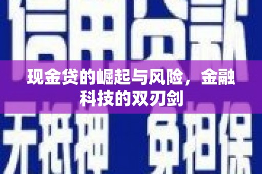 新平现金贷的崛起与风险，金融科技的双刃剑