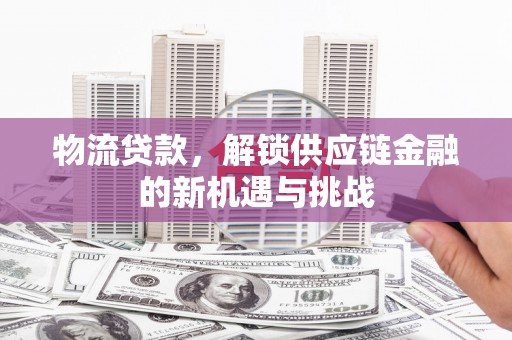 南安物流贷款，解锁供应链金融的新机遇与挑战